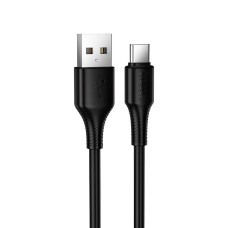 Кабель HOCO X120 Beneficio silicone charging data cable USB to Type-C 60W 3A 1m Black